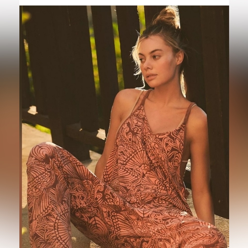 Free people printed Hot Shot Onesie RARE😍